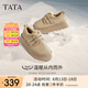 他她（TATA）復(fù)古厚底勃肯鞋女鞋加絨保暖單鞋毛毛鞋雪地靴冬WDX24DM4 灰駝（仿毛里） 37