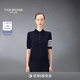 THOM BROWNE[TB]湯姆布朗[6期免息]女士四條紋羊毛針織POLO衫毛衣 海軍藍(lán)色 38