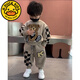G.DUCKKIDS童裝男童春裝套裝2025新款寶寶衣服兒童衛衣兩件套小孩春秋季帥氣 咖色小熊EC套裝 4- cm 建議身高100-110厘米 120