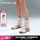 DAPHNE LAB方糖拳擊靴 德訓底獵裝短靴復古中筒西部靴女靴25秋季新款 奶白 【馬毛款】 37 (235mm)