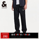 杰克·瓊斯（JACK&JONES） 春季百搭潮流舒適簡(jiǎn)約略寬松字母膠印設(shè)計(jì)男休閑褲男裝225114017