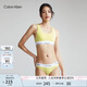 Calvin Klein內(nèi)衣【七夕禮盒明星同款摩登引力帶】女ck輕運(yùn)動(dòng)美背文胸QF3785AD SLM-檸檬黃 M 推薦75B-85A