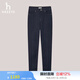 哈吉斯（HAZZYS）女裝 秋冬款女士內(nèi)里加絨直筒牛仔褲女ATDSP0BDP25 深藏青色DN 36 (155/68A)