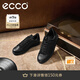 愛步（ECCO）休閑鞋小白鞋 休閑板鞋男鞋百搭系帶潮流低幫鞋子 街頭輕巧521304 黑色52130451052 42