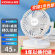 康佳（KONKA）小風(fēng)扇/電風(fēng)扇小型 桌面風(fēng)扇宿舍usb靜音辦公室風(fēng)扇充電車(chē)載壁掛床頭扇便攜式迷你學(xué)生小臺扇 【4000毫安大容量】皎月白充電款【四檔調節】