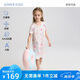 愛(ài)慕兒童家居服女童孩零碳蘭精莫代爾短袖睡裙夏季接觸涼感睡衣甜甜圈170
