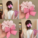 花詩(shī)可ins韓系海綿蝴蝶結大腸發(fā)圈甜美少女2025春夏新款高級感扎頭發(fā)繩 1347#玫粉色-蓬蓬棉發(fā)圈