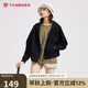 坦博爾衛(wèi)衣女春秋短款連帽運動外套寬松小個子TD4160502 黑色 170 