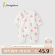 童泰（TONGTAI）嬰兒連體衣衣服初生寶寶蝴蝶哈衣爬服和尚服滿月服提花粉色59cm