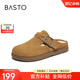 百思圖25夏復(fù)古休閑穆勒鞋平跟勃肯拖女拖鞋D3062BH5 駝色 37