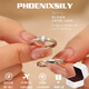 凰飾麗（PHOENIXSILY）對戒情侶純銀求婚戒指一對活口送女生女朋友生日禮物實(shí)用高端  一見(jiàn)鐘情【代寫(xiě)賀卡】
