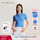Tommy Hilfiger【修身五?？邸肯募九b商務(wù)休閑通勤純色條紋翻領(lǐng)短袖T恤POLO衫