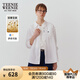 Teenie Weenie小熊女裝襯衫夏季新款松弛老錢輕奢亞麻白色長(zhǎng)袖襯衣 白色 M