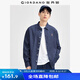 佐丹奴牛仔襯衫男新款純棉小熊刺繡男生時(shí)尚長(zhǎng)袖牛仔襯衣01044103 01深藍(lán) XL