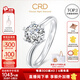 CRD克徠帝【現(xiàn)貨閃發(fā)】鉆戒女鉑金鉆石戒指訂婚結(jié)婚戒指扭臂六爪 心花怒放【G0792E】 【臻選】30分F-G色SI