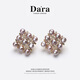 戴拉（dara）珍珠耳釘女無(wú)核珍珠耳環(huán)強光微瑕設計感耳飾送老婆生日禮物送女友