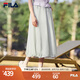 FILA斐樂官方梭織裙女2025夏季新款時(shí)尚休閑傘裙半身裙一步裙子 大地灰-GY L 170/70A/L