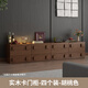 樂系（LEXI）實木電視柜落地中古風(fēng)模塊組合柜邊柜客廳輕奢高級感卡門柜 胡桃色-2.4米組合四柜【整裝發(fā)貨】