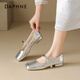 達芙妮銀色瑪麗珍鞋女鞋2026新款夏季一腳蹬涼鞋法式淺口單鞋軟底小皮鞋 JP553075銀色 36