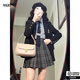 MAGIOPY2025新款女裝美式英倫學(xué)院風(fēng)JK制服西裝襯衣裙子穿搭三件套裝 西裝+襯衣+百褶裙+領(lǐng)帶(不含掛件 S