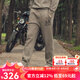 AKSERIESAK男裝新復(fù)古回潮系列易穿搭針織拉絨直筒休閑長褲男2252221 軍卡其 L