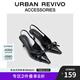 URBAN REVIVO2025秋季新款女尖頭蝴蝶結(jié)小貓跟空鞋UAWS50028 黑色 37
