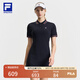 FILA 斐樂(lè)官方女裝連衣裙2025夏新款網(wǎng)球運(yùn)動(dòng)簡(jiǎn)約基礎(chǔ)翻領(lǐng)修身連身裙 RD寶藍(lán)-NV M 165/84A/M