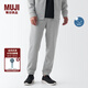 無印良品（MUJI）Walker 男式 防紫外線 易干毛圈褲子長(zhǎng)褲 休閑運(yùn)動(dòng)男款 硬核防曬 中灰色 M （ 170/80A）
