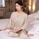 達芬奇密碼冰絲睡衣女夏季帶胸墊國風(fēng)可外穿家居服套裝送媽媽生日禮物禮盒裝 香檳金 XL 【推薦120斤-140斤】
