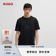 HUGO【七夕禮物】男士2025夏季新款棉質(zhì)平紋針織 T 恤50538246