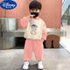 迪士尼（Disney）男童春秋季套裝新款洋氣休閑兒童衛衣衛褲兩件套中小童裝男孩衣服 宇航員 粉上衣+粉褲插肩春秋套裝 110 身高 100-110