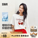 森馬（Semir）涼感T|短袖T恤女抑菌寬松潮流圓領(lǐng)2025夏季櫻桃上衣109325100023
