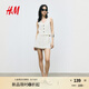 H&M休閑褲2025夏新款時(shí)尚女裝裹身短裙褲1288135 奶油色/條紋 38 160/72