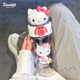 凱蒂貓（hellokitty）三麗鷗KT貓兒童水杯吸管杯幼兒園背帶水杯夏天大容量生日禮物