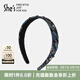 She's茜子摩登珠片時(shí)尚撞色提花手工釘珠發(fā)箍女百搭頭箍發(fā)卡頭飾送女友 撞色提花C0