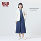 無印良品（MUJI）女式漢麻棉襯衫式夾克女長袖外套25年夏季西裝小西服女裝BD0ZZC5S 象牙色條紋 M （160/84A）