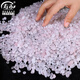 壽禾雨花石石頭鵝卵石裝飾造景石子 1kg迷你粉白水晶雨花石0.5-0.8cm