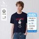 哈吉斯（HAZZYS）男裝 夏季男上衣卡通大狗圖案圓領(lǐng)短袖T恤ASTZE0BBX69