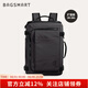 BAGSMART雙肩包隨行倉背包男士旅行出差大容量多功能商務(wù)休閑書(shū)包電腦包女 經(jīng)典黑（擴容版 38L）