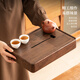 陶福氣2026新款儲水式茶盤(pán)家用高檔輕奢功夫茶具泡茶臺蓄水干泡臺茶托盤(pán) 浮熙胡桃紋茶盤(pán)35*25 無(wú)規格