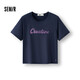 森馬（Semir）短袖T恤女短款吸濕速干插肩袖2025夏季防曬修身字母109325100011