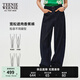 Teenie Weenie小熊牛仔褲女2025年春夏新款簡約時尚休閑高腰香蕉褲長褲 牛仔色 L