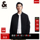 杰克·瓊斯（JACK&JONES）男裝秋款棒球領夾克百搭基礎略寬松拉鏈門襟純色外套男224321019 黑色E40 黑色E40 XS 165