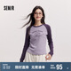 森馬（Semir）[商場(chǎng)同款]長(zhǎng)袖T恤女拼色插肩袖小狗2024冬修身衣服101724101010