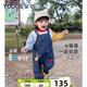幼歌（YOUGE）【軟牛仔】嬰幼兒春季品貓貓繡花標(biāo)親膚舒適柔軟牛仔背帶褲 牛仔藍(lán) 90 cm