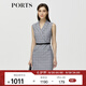 PORTS寶姿春夏新品女裝V領(lǐng)無袖中長連衣裙ALN8D078MFQ085 灰色 M (6)