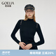 歌莉婭半高領(lǐng)毛衣女秋冬新款羊毛打底衫上衣1CNR5J170 00B黑色 M
