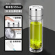 定制一鍵開(kāi)蓋車(chē)載雙層玻璃杯辦公室保溫速開(kāi)水杯茶杯茶水分離水杯 350ml銀色速開(kāi)雙層加厚防爆防漏加茶漏 350