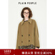 PLAIN PEOPLE美拉德復(fù)古翻領(lǐng)綿羊毛雙面呢毛呢短外套2024冬季新品 駝色 M
