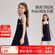 ASK JUNIOR【學(xué)院風(fēng)】兒童裙子25夏季女大童背心裙POLP領(lǐng)連衣裙T恤裙
